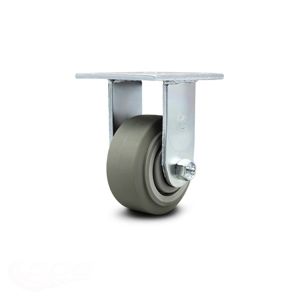 4 Inch Thermoplastic Rubber Wheel Rigid Caster with Ball Bearing